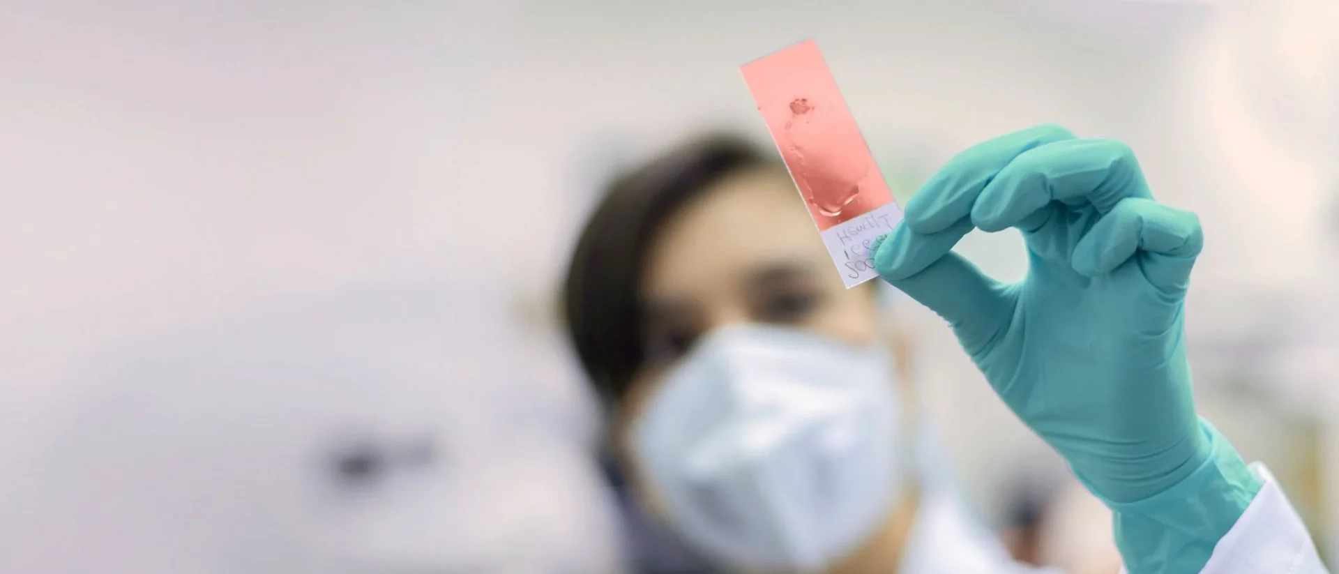 Technician in Lab wearing gloves