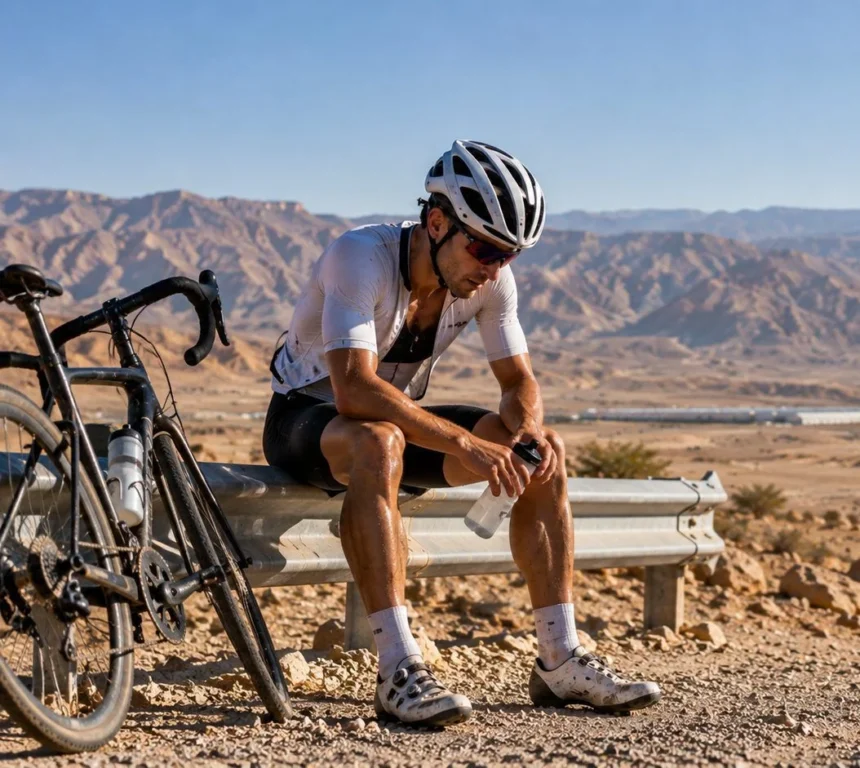 sweaty cyclist